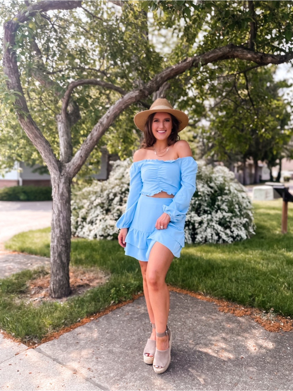 Light Blue Ruffle Matching Set - Picture 6 of 8
